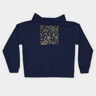 Yellow Garden Design Kids Hoodie